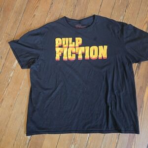 Pulp Fiction T-Shirt Top Men's Size 2XL (Movie) Black Short Sleeve Cotton
